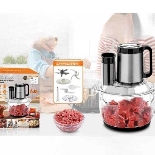 Perfect Dealz 5L 6 in 1 Stainless Steel Electric Wonder Chopper