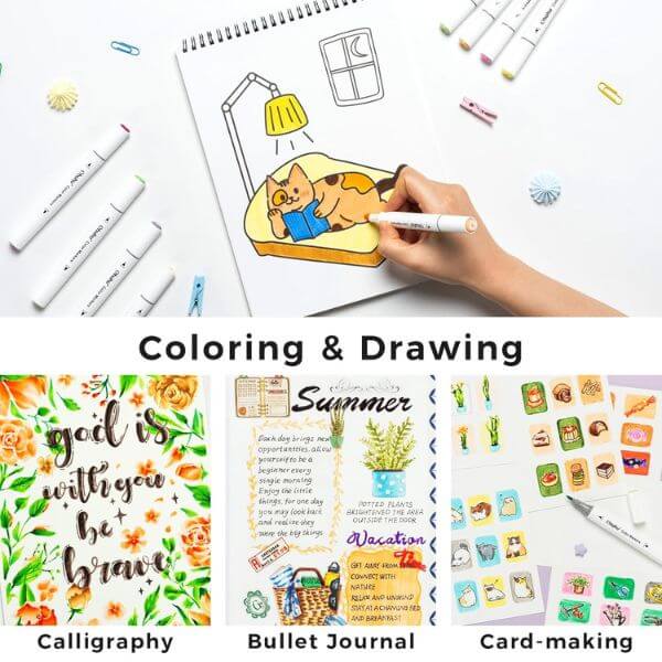 Perfect Dealz 80PCS Waterproof Sketch Marker for Kids
