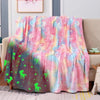 Perfect Dealz Glow in The Dark Unicorn Colorful Throw Blanket