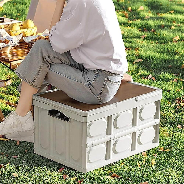 Perfect Dealz Collapsible Picnic Basket Box with Handle