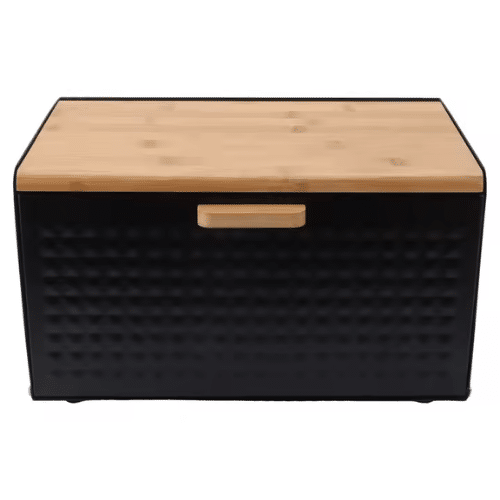 Perfect Dealz Elegant Wooden Bread Box with Matching Canisters