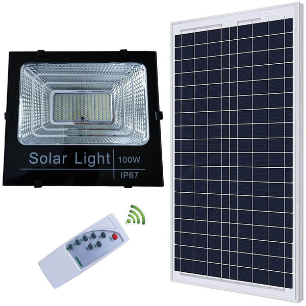 LED Flood Light Solar System 100W image 0