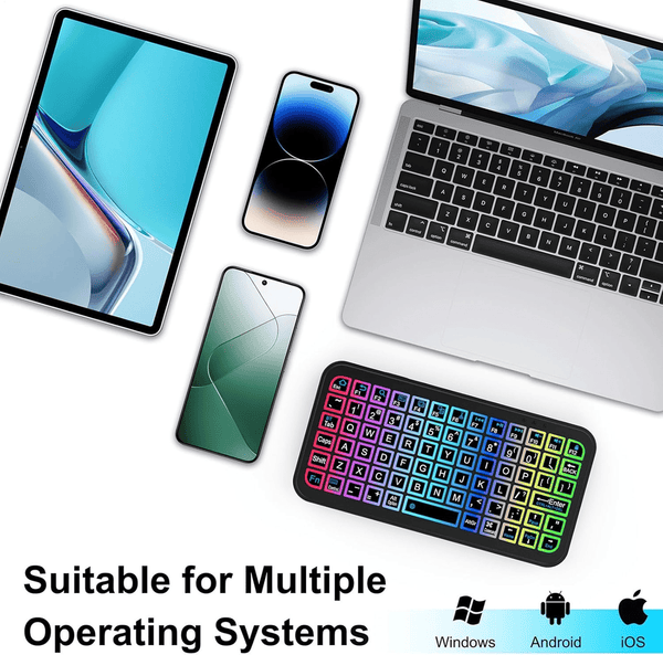 Perfect Dealz Mini Bluetooth Keyboard With Light Effect