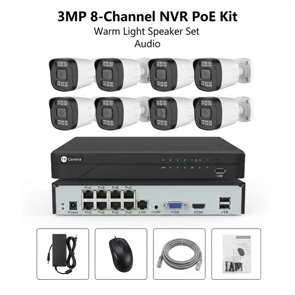 3MP 8-Channel PoE NVR System Unit