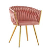 Perfect Dealz Modern Velvet Dining Chair with Gold Legs