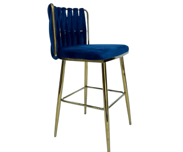 Perfect Dealz Luxe Velvet High-Back Bar Stool