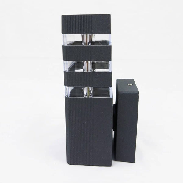 Glow Square Outdoor Wall Light in a modern design showcasing its sleek exterior and distinct square shape.