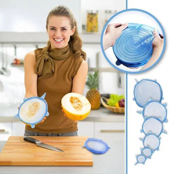 Perfect Dealz Silicone Stretch Lids Set of 6