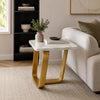 Wooden Coffee Table with Cross Frame Metal Legs featuring modern design and a stylish color scheme.
