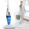 Woman using a 2 in 1 Stick and Handheld Vacuum for efficient cleaning at home.