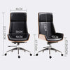 Dimensions of the Ergonomic High Back Leather Gaming Chair, showing sizes for optimal comfort and posture.