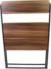 Folding 2-Tier Wall Mounted Desk with a sleek wood finish and sturdy metal frame, perfect for maximizing small spaces.