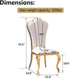 White Upholstered High Back Dining Chair