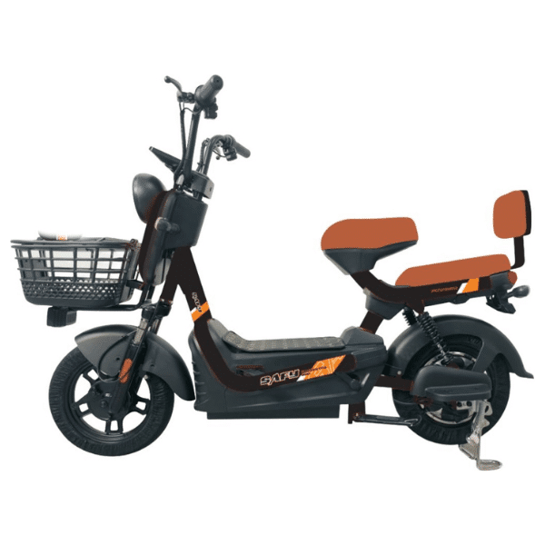 48V Adventure Electric Bike with a stylish design and convenient features for city commuting and weekend adventures.
