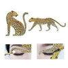 Leopard Eyeliner Makeup Tool Stencil showing leopard designs and application technique for bold eye looks.