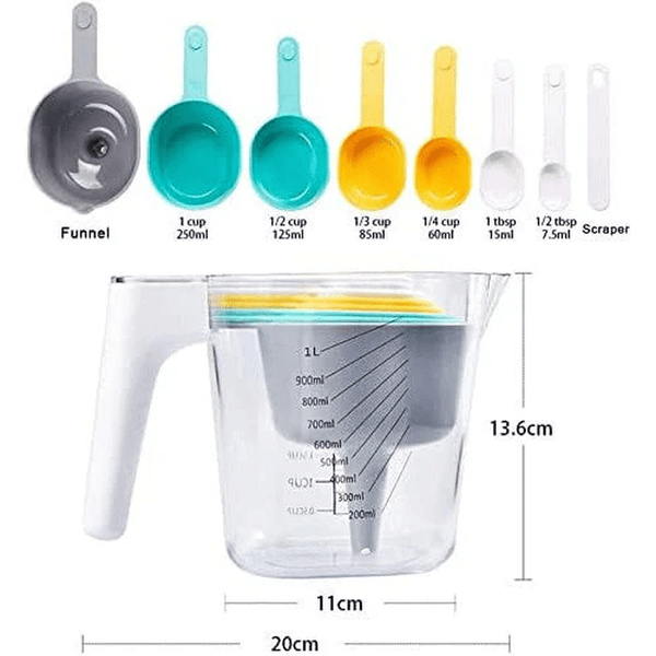 Perfect Dealz 9 Piece Stackable Measuring Cup Set