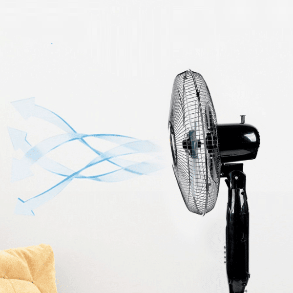 Perfect Dealz 16 Inch Rechargeable Solar Stand Fan with Panel
