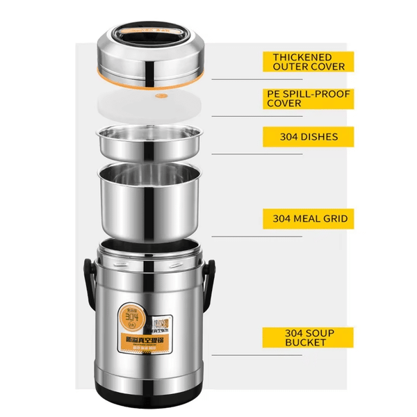 Perfect Dealz Vacuum Insulated Thermos Lunch Bento Box 2.0L