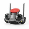 4-Lens PTZ Wi-Fi Security Camera Unit with dual lenses and antennas for enhanced surveillance.