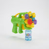 Colorful 4-Head Bubble Gun Toy with bubble solution, perfect for outdoor bubble-filled fun.