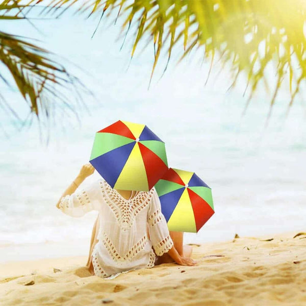 Umbrella Sunshade Foldable Hat with Elastic Band image 1