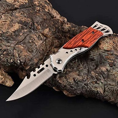 Pocket Folding Knife With Torch image 1
