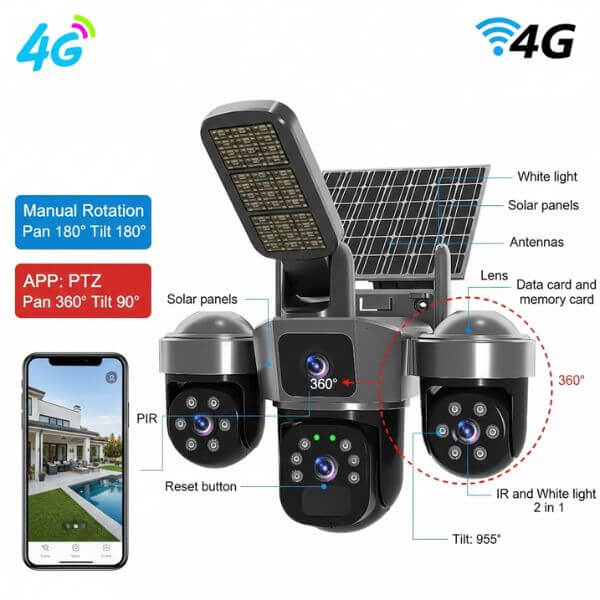 Perfect Dealz 6MP WiFi Home Security Camera with PTZ and Multi-Screen Viewing