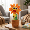 Dancing Musical Sunflower Plush Toy with Saxophone