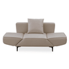 2-in-1 Single Sleeper Sofa Bed featuring a minimalist design and soft beige upholstery with a removable cushion.