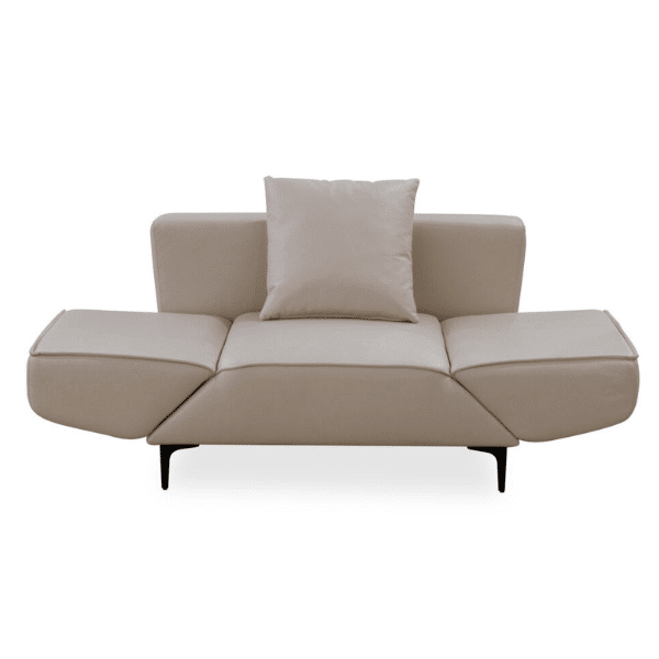 2-in-1 Single Sleeper Sofa Bed featuring a minimalist design and soft beige upholstery with a removable cushion.
