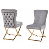 Perfect Dealz Velvet Blossom Button Back Dining Chair