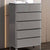 Modern Grey 5 Drawer Storage Chest with five spacious drawers for practical home organization.
