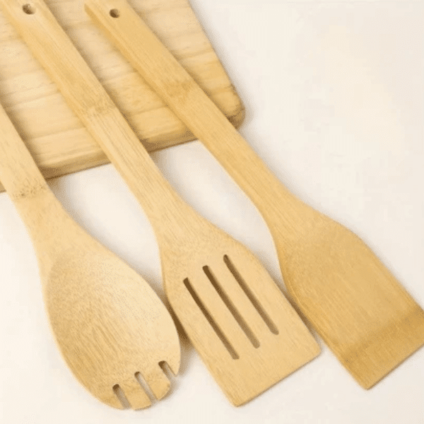 Perfect Dealz 5 Piece Bamboo Kitchen Cooking Tools Utensils Set