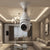 Wireless Light Bulb Security Camera installed in a modern living room ceiling fixture.
