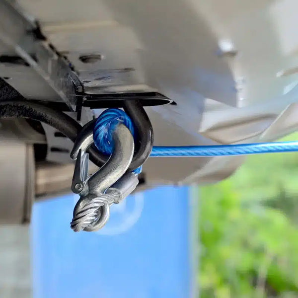 7 Ton Heavy Duty 4m x 12mm Steel Tow Rope with Insulated Hooks image 5