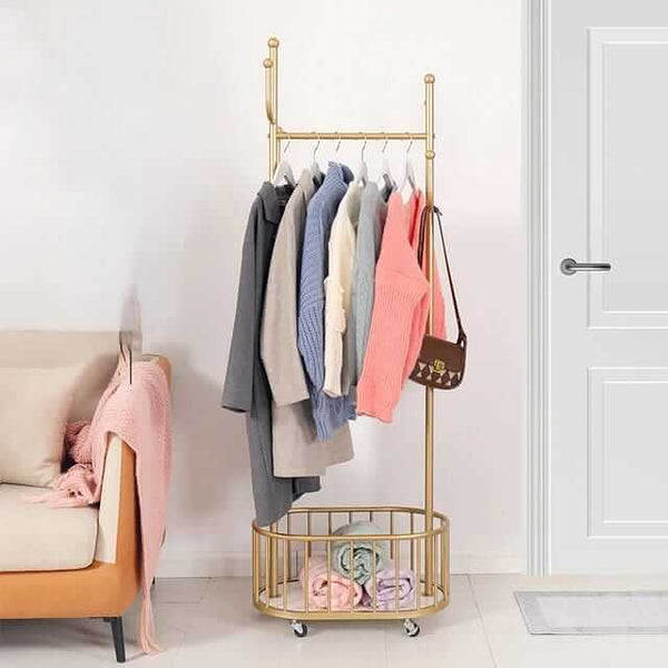 Nordic Clothes Rack on Wheels image 0