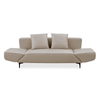 Stylish Convertible Sleeper Couch with cushions, perfect for modern living spaces and easy transformation from sofa to bed.