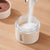 Magnetic Stainless Steel Spice Storage Box for convenient seasoning organization with a clear storage compartment.