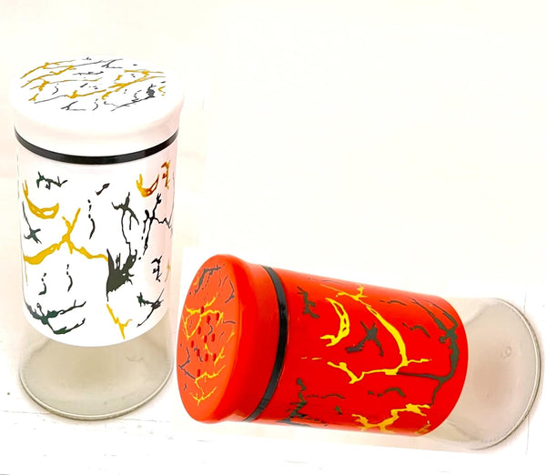Refillable Glass Salt and Pepper Shakers Set