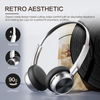Portable ENC Noise Reduction Over-Ear Headphones with adjustable headband and rotating ear cups.