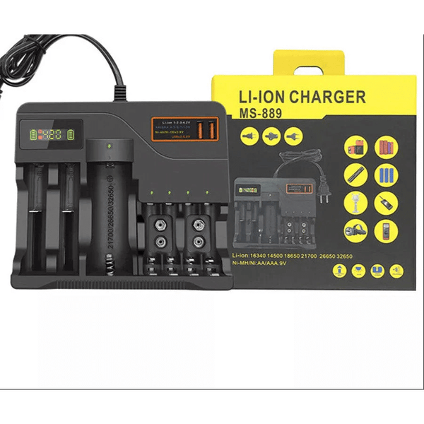 Perfect Dealz Smart Multi-Slot Battery Charger for Rechargeable Batteries