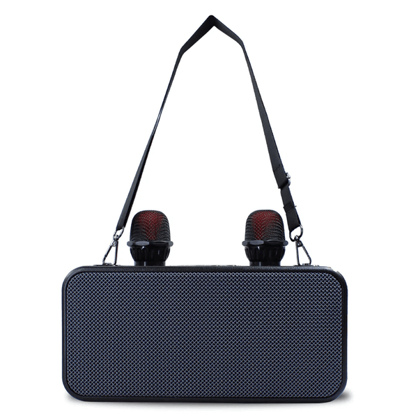 Perfect Dealz Retro Bluetooth Karaoke Speaker with Dual Microphones