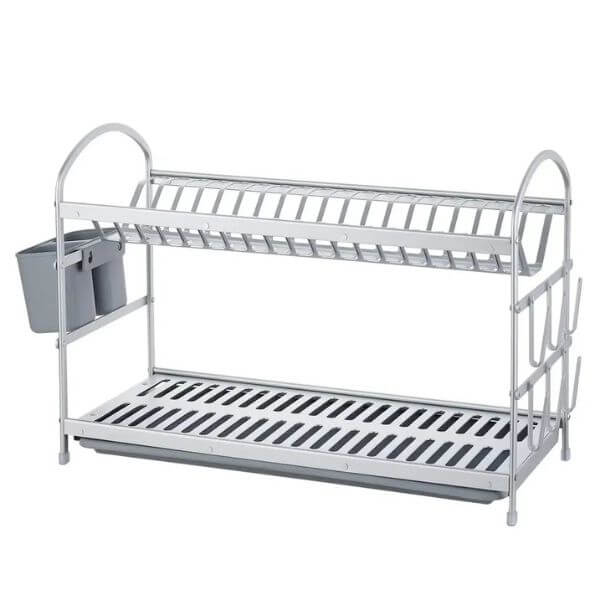 Perfect Dealz Aluminum 2 Layer Dish Rack