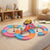134-Piece DIY Flexible Track Toy Set featuring colorful track pieces and a toy car on a play mat.