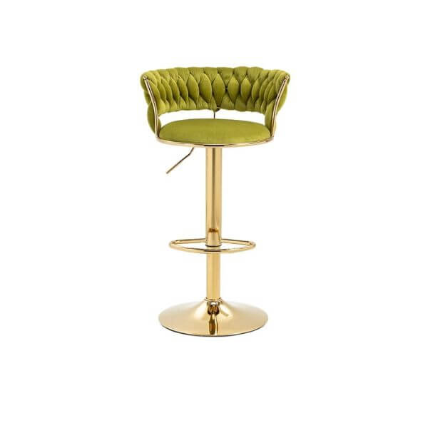 Velvet Swivel Luxury Bar Stool image 2