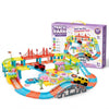 207-Piece DIY Flexible Track & Amusement Park Building Set colorful play set with track and vehicles.
