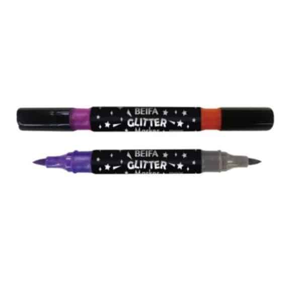 12 pcs Dual Tip Acrylic Marker in vibrant colors, featuring fine and broad tips for detailed artwork and smooth coverage.
