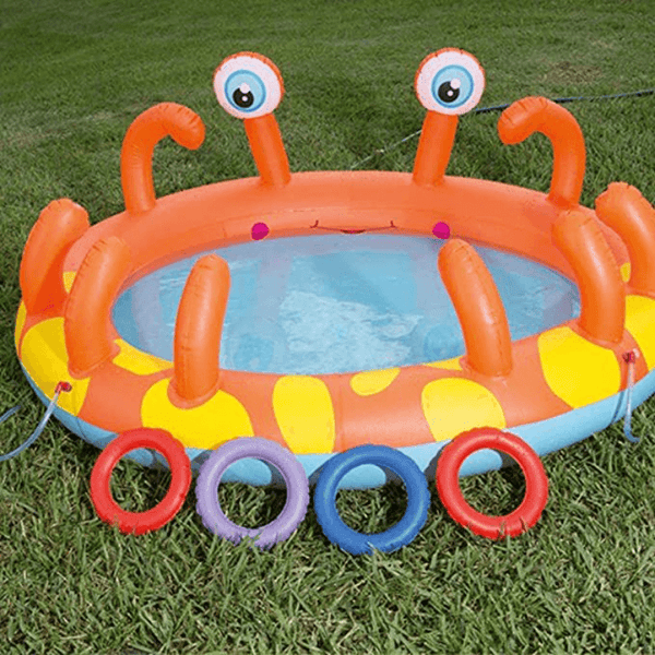 Kids Outdoor Crab Design Water Sprinkler Interactive Inflatable Pool image 1