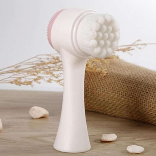 Double Sided Silicone Facial Cleanser with ergonomic design and silicone bristles for gentle cleansing.