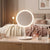 Glow Mate USB Rechargeable LED Vanity Mirror on a stylish dressing table with beauty products.